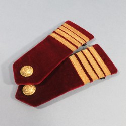 PAIRE D'EPAULETTES D'OFFICIER DU SERVICE DE SANTE MEDECIN PRINCIPAL COMMANDANT A PARTIR DE 1945