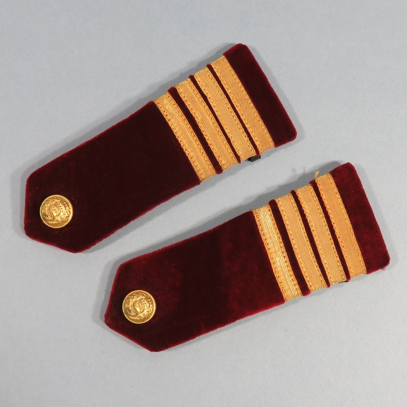 PAIRE D'EPAULETTES D'OFFICIER DU SERVICE DE SANTE MEDECIN PRINCIPAL COMMANDANT A PARTIR DE 1945