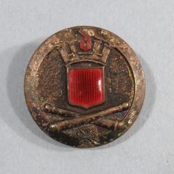 INSIGNE MILITAIRE 15 ème REGIMENT D'ARTILLERIE DIVISIONNAIRE SANS FABRICANT DOS LISSE 1940