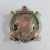 INSIGNE MILITAIRE 2 ème REGIMENT D'ARTILLERIE COLONIALE FABRICATION EN ARGENT DRAGO PARIS RUE BERANGER DEPOSE 1940