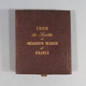 MEDAILLE DE TABLE PLAQUE UNION DES SOCIETES DE PREPARATION MILITAIRE DE FRANCE LA MARSEILLAISE PAR H. DUBOIS D'APRES F. RUDE