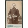 PHOTO CDV D'UN CAVALIER AU 2 ème REGIMENT DE DRAGON