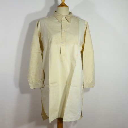 CHEMISE FRANCAISE SOUS OFFICIER MODELE ANNEES 1930 OU 1935 BLANCHE CAMPAGNE 1939 1940 QUASI NEUVE DE STOCK TAILLE 2