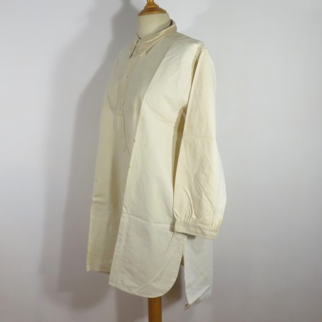 CHEMISE FRANCAISE SOUS OFFICIER MODELE ANNEES 1930 OU 1935 BLANCHE CAMPAGNE 1939 1940 QUASI NEUVE DE STOCK TAILLE 2