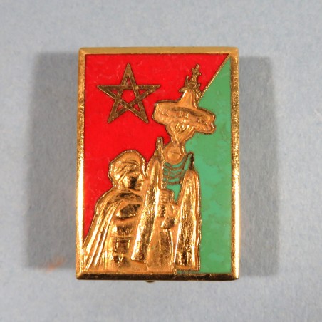 INSIGNE MILITAIRE FANFARE DU 1 er RSM REGIMENT DE SPAHIS FABRICANT DRAGO 1er TYPE MATRICULE