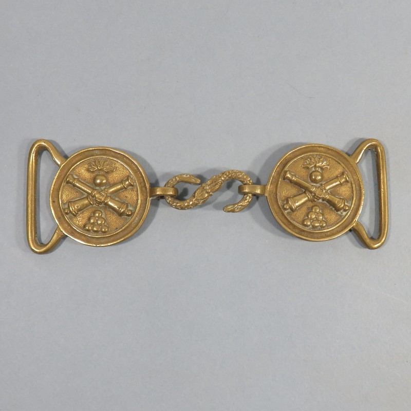 BOUCLES D'ARTILLERIE POUR CEINTURON D'OFFICIERS MODELE DES ANNEES 1830 1845 SECOND EMPIRE