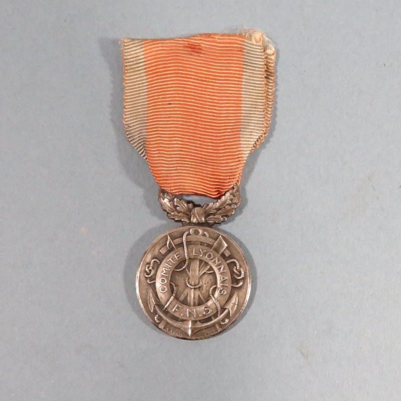 MEDAILLE DE SAUVETAGE COMITE LYONNAIS F.N.S. SAUVETEUR SAUVER OU PERIR HONNEUR COURAGE DEVOUEMENT