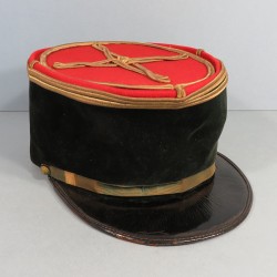 KEPI MODELE 1919 1931 DE LIEUTENANT PHARMACIEN MEDECIN SERVICE DE SANTE ANNEES 1940 TAILLE 57 VELOUR VERT