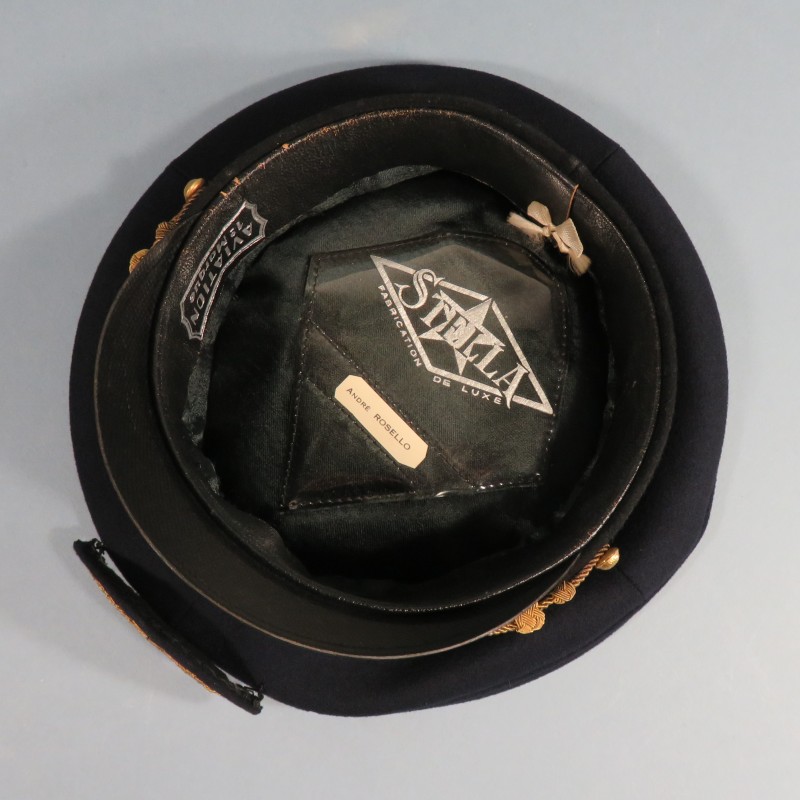 CASQUETTE AVIATION MODELE 1929 D'ADJUDANT DU PERSONNEL NON NAVIGANT 1940 1950 TAILLE 56 FAB. DE LUXE STELLA AVIATEUR PILOTE