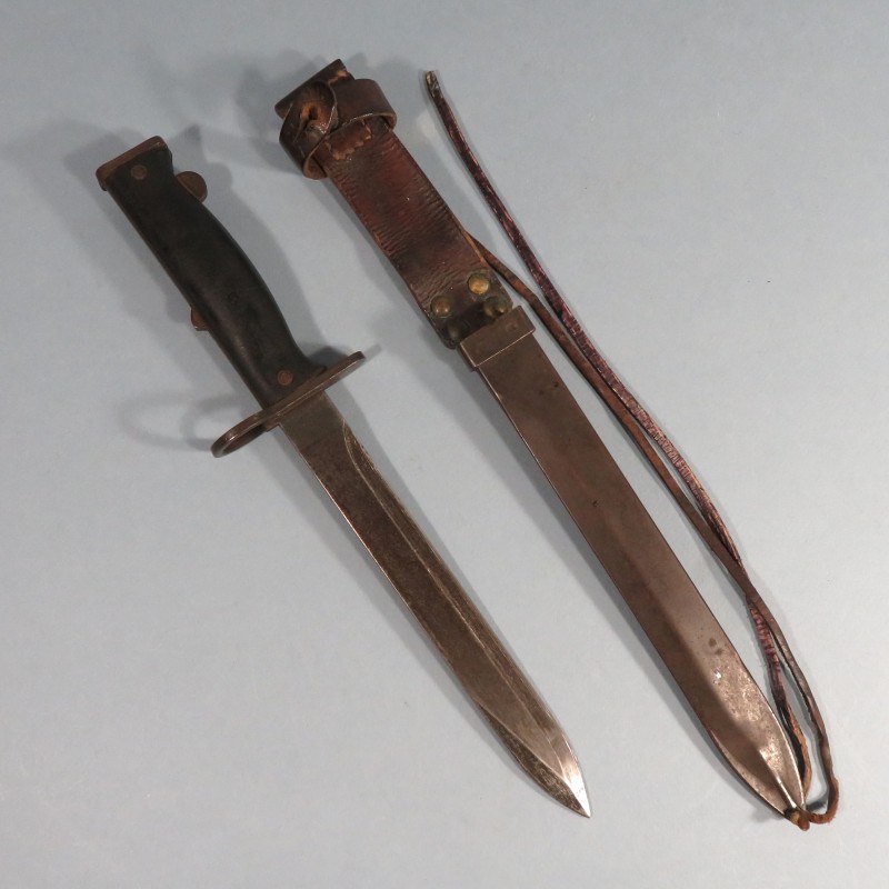 BAIONNETTE FRANCAISE MODELE MAS 49/56 TRANSFORMEE EN COUTEAU POIGNARD DE COMBAT ALGERIE PARA LEGION TAP COMMANDO