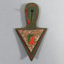 INSIGNE MILITAIRE 2 ème REP PARACHUTISTE LEGION ETRANGERE PARA FABRICATION DRAGO PARIS G1948 VERT FONCE