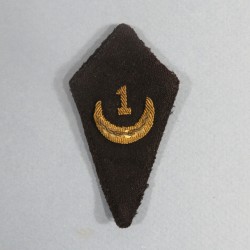 PATTE DE COL MODELE 1929 DU 1 REGIMENT DE ZOUAVES UTILISE EN LOSANGE DE BRAS ARMEE DE LIBERATION 1944 1945 INDOCHINE