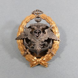 RUSSIE INSIGNE D'UNIVERSITE IMPERIALE RUSSE POUR ASPIRANT DE MARINE 1899-1917 RUSSIAN IMP NAVY UNIVERSITY GRADUATION BADGE °