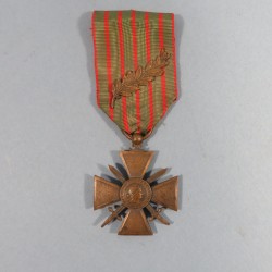 CROIX DE GUERRE 1914-1915 AVEC 1 PALME POUR CITATION A L'ORDRE DE L'ARMEE WW1 FRENCH WAR CROSS 1914 1918