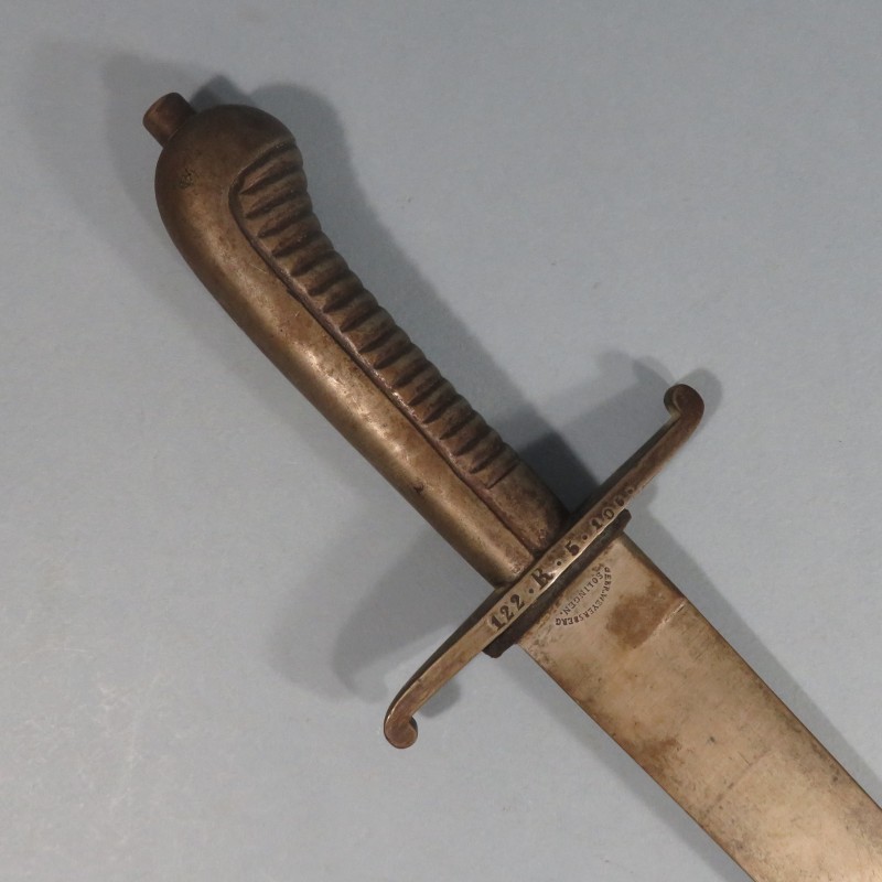 SABRE ALLEMAND OU FASCHINENMESSER DE FUSILIERS DU WURTTEMBERG MODELE 1827 REGIMENTE 122R GUERRE 1914 1918