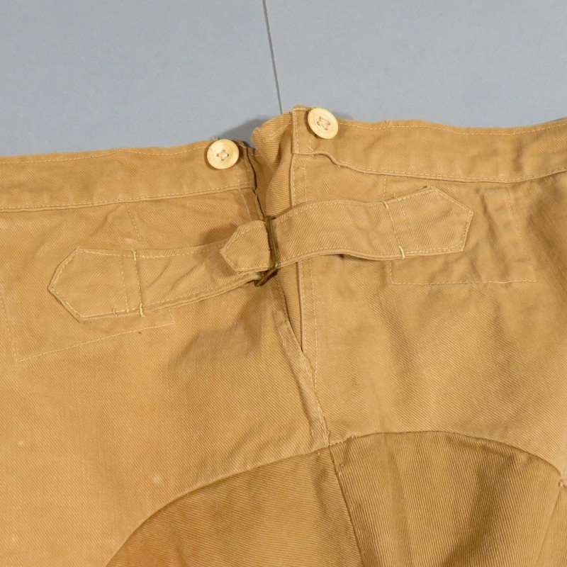 PANTALON MODELE 1914 RENFORCE TROUPE SOUS OFFICIERS COULEUR BEIGE TROUPES D'AFRIQUE ET COLONIALES TIRAILLEURS LEGION ETRANGERE