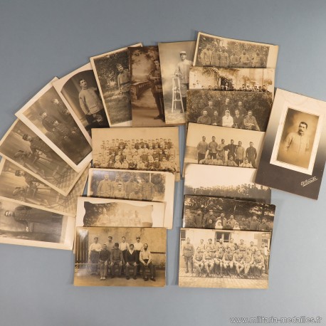 ENSEMBLE DE 20 PHOTOS CPA CARTES POSTALES FAMILLE MARYBRASSE AU 115 ème ET 96 ème INFANTERIE DE LIGNE GUERRE 1914 1918