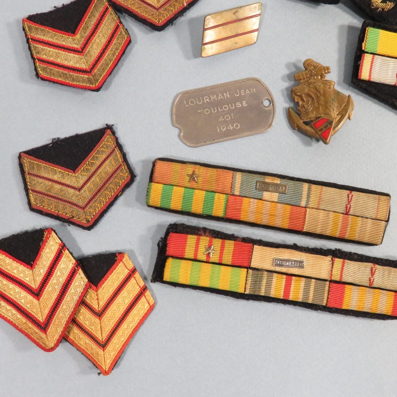 FANION DU 3 ème BATAILLON DU 23 ème RIC REGIMENT D'INFANTERIE COLONIALE 1944 1945 REGIMENT HISTORIQUE LIBERATION INDOCHINE