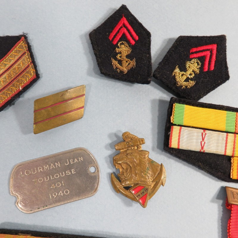 FANION DU 3 ème BATAILLON DU 23 ème RIC REGIMENT D'INFANTERIE COLONIALE 1944 1945 REGIMENT HISTORIQUE LIBERATION INDOCHINE