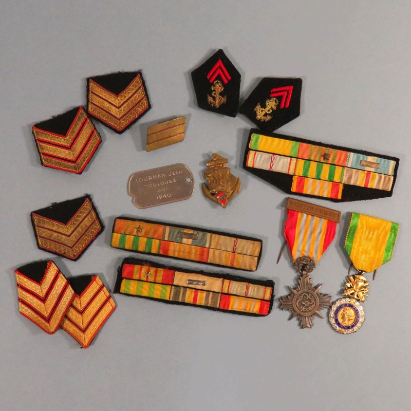 FANION DU 3 ème BATAILLON DU 23 ème RIC REGIMENT D'INFANTERIE COLONIALE 1944 1945 REGIMENT HISTORIQUE LIBERATION INDOCHINE