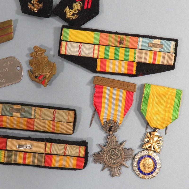 FANION DU 3 ème BATAILLON DU 23 ème RIC REGIMENT D'INFANTERIE COLONIALE 1944 1945 REGIMENT HISTORIQUE LIBERATION INDOCHINE