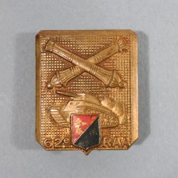 INSIGNE MILITAIRE 62 eme RAA REGIMENT D'ARTILLERIE D'AFRIQUE ARMEE DE LIBERATION FABRICATION 1944 1945 DRAGO BERANGER