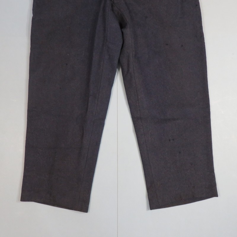 PANTALON TROUPE BLEU A SOUTACHES ROUGE POUR L'INFANTERIE COLONIALE 1900 OU 1931 OU SAPEURS POMPIERS DOUBLURE BLANCHE