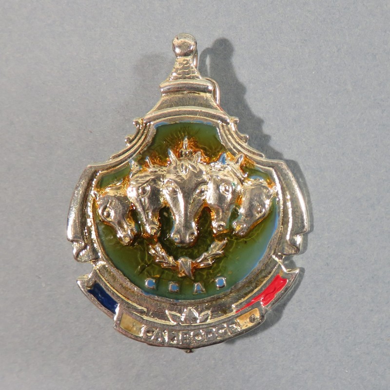 INSIGNE MILITAIRE 1 er REC CAVALERIE LEGION ETRANGERE CCAS CAMBODGE FABRICATION AIXIA 1992 NUMEROTE 260