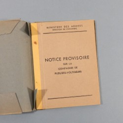 MANUEL D'INSTRUCTION NOTICE COMPAGNIE DE FUSILLERS VOLTIGEURS NOMINATIF AU 4 RTT TIRAILLEURS TUNISIENS 1946
