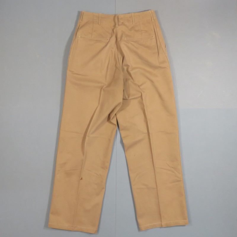PANTALON US TROUPE CHINO MODELE 1937 COULEUR BEIGE TOUR DE TAILLE 80 cm UNIFORME GI WW2