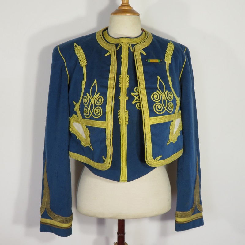 BOLERO ET GILET D'UNIFORME DE TIRAILLEUR ALGERIEN POUR UN SOUS OFFICIER TOMBEAU BLANC DU 2 ème REGIMENT RTA ANNEES 1930 1940