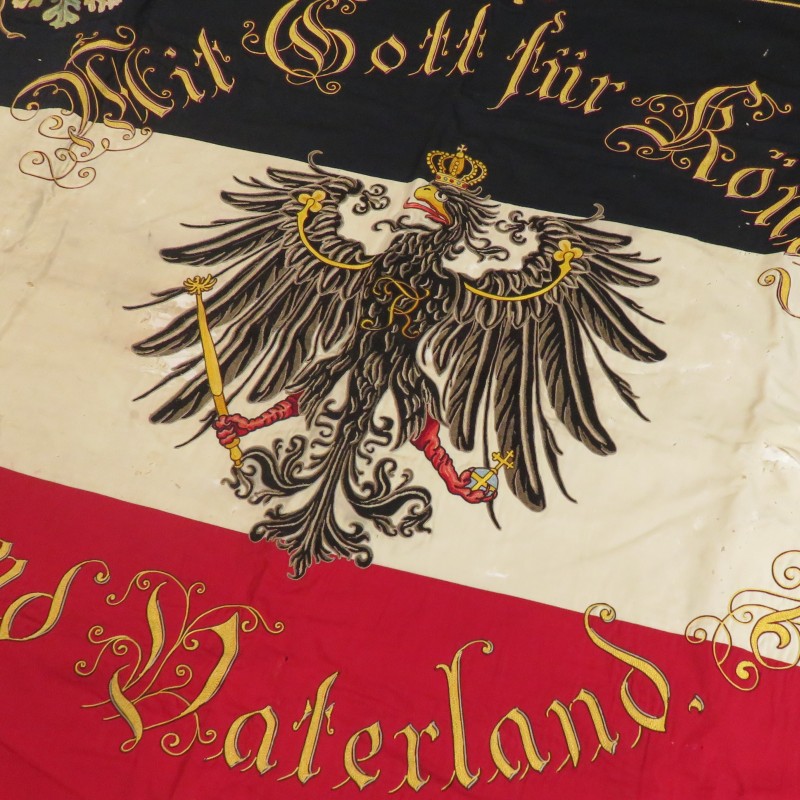 GRAND DRAPEAU ALLEMAND ASSOCIATION MILITAIRE D'ALBERTSWEILER 1904 MIT GOTT FUR KONIG UND WATERLAND GUERRE 1914-1918