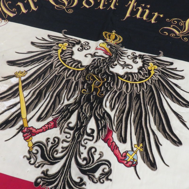 GRAND DRAPEAU ALLEMAND ASSOCIATION MILITAIRE D'ALBERTSWEILER 1904 MIT GOTT FUR KONIG UND WATERLAND GUERRE 1914-1918