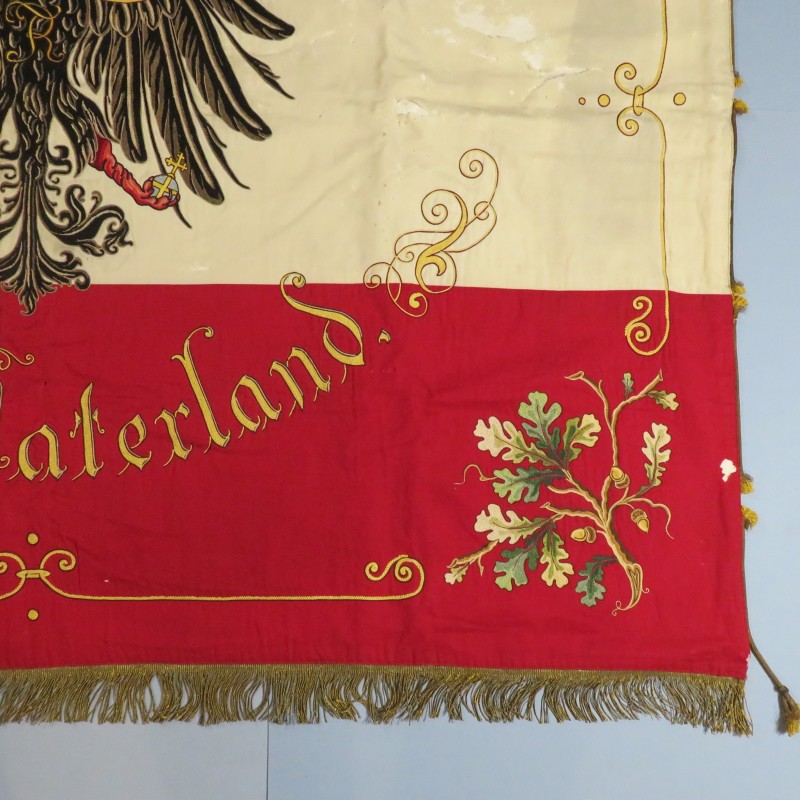 GRAND DRAPEAU ALLEMAND ASSOCIATION MILITAIRE D'ALBERTSWEILER 1904 MIT GOTT FUR KONIG UND WATERLAND GUERRE 1914-1918
