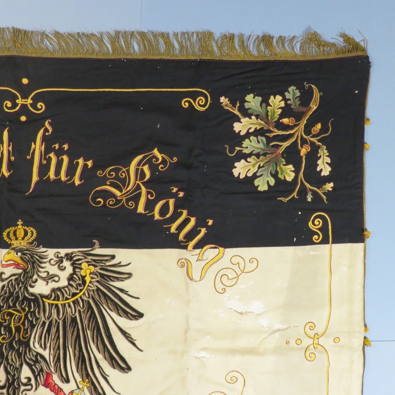 GRAND DRAPEAU ALLEMAND ASSOCIATION MILITAIRE D'ALBERTSWEILER 1904 MIT GOTT FUR KONIG UND WATERLAND GUERRE 1914-1918