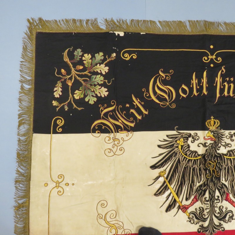 GRAND DRAPEAU ALLEMAND ASSOCIATION MILITAIRE D'ALBERTSWEILER 1904 MIT GOTT FUR KONIG UND WATERLAND GUERRE 1914-1918