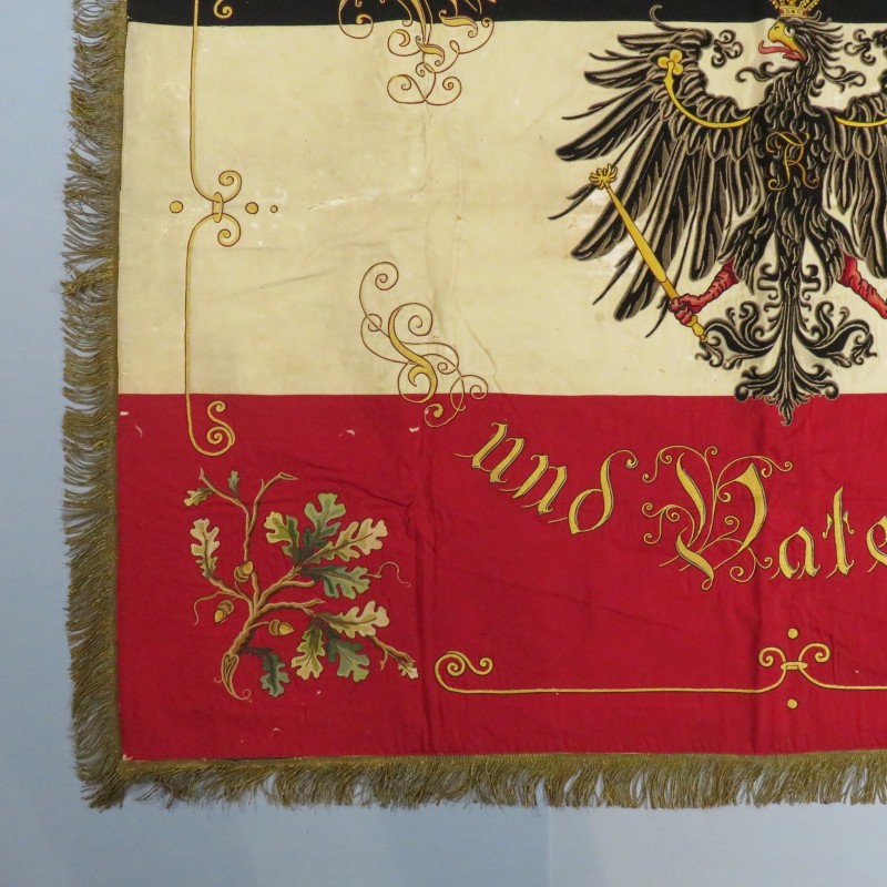 GRAND DRAPEAU ALLEMAND ASSOCIATION MILITAIRE D'ALBERTSWEILER 1904 MIT GOTT FUR KONIG UND WATERLAND GUERRE 1914-1918