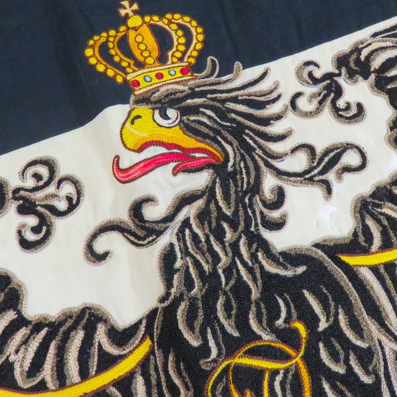 GRAND DRAPEAU ALLEMAND ASSOCIATION MILITAIRE D'ALBERTSWEILER 1904 MIT GOTT FUR KONIG UND WATERLAND GUERRE 1914-1918