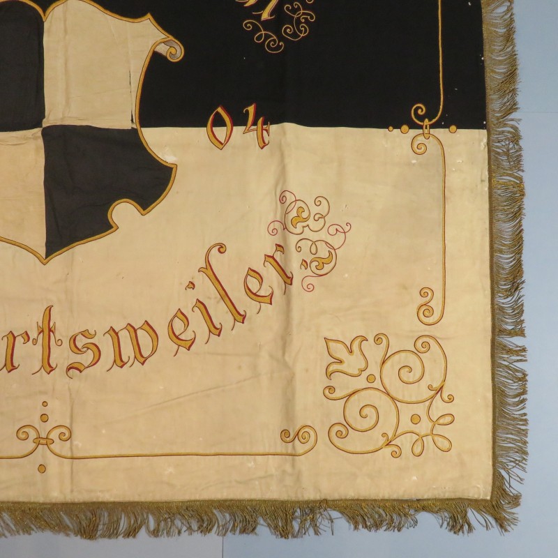 GRAND DRAPEAU ALLEMAND ASSOCIATION MILITAIRE D'ALBERTSWEILER 1904 MIT GOTT FUR KONIG UND WATERLAND GUERRE 1914-1918