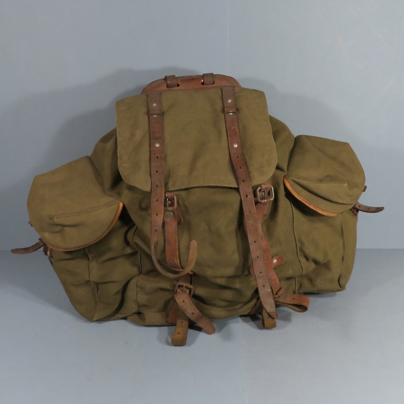 SAC A DOS TYPE BERGAM MODELE 1940 LAFUMA ARMEE FRANCAISE PARFAIT ET COMPLET ARMATURE TUBULAIRE 1940-1950