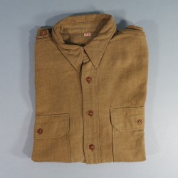 CHEMISE AMERICAINE US TROUPE MODELE 1937 ATTENTES POUR INSIGNES ET RAPPEL DE MEDAILLES ARMEE DE LIBERATION 1944 1945