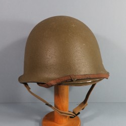 CASQUE FRANCAIS MODELE 1951 CASQUE LOURD FABRICANT FRANCK 1953 ET LINER PARA US WW2 MODIFIE INDOCHINE ALGERIE