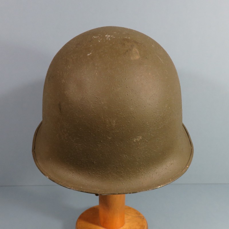 CASQUE FRANCAIS MODELE 1951 CASQUE LOURD FABRICANT FRANCK 1953 ET LINER PARA US WW2 MODIFIE INDOCHINE ALGERIE