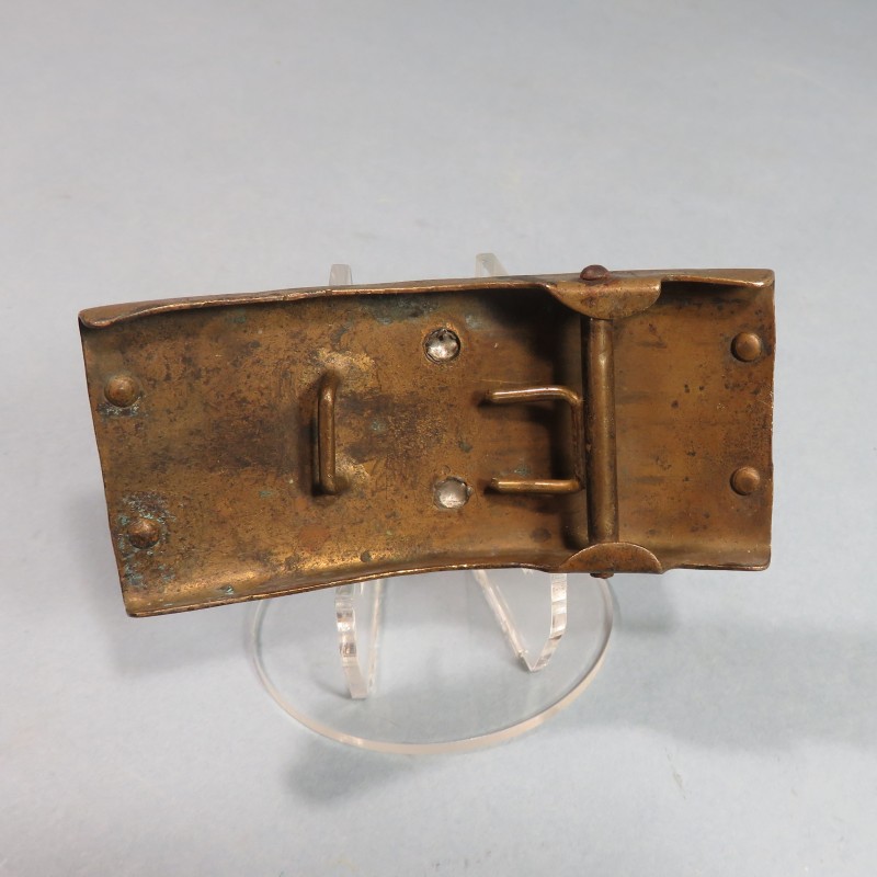 BOUCLE PRUSSIENNE MODELE 1895 TELEGRAPHISTE POUR CEINTURON ALLEMAND GOTT MIT UNS 1914 1918 TELEGRAPH UNIT BUCKLE WW1