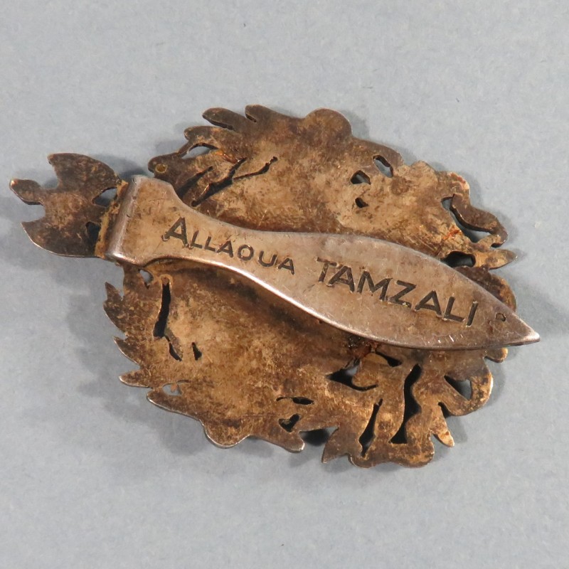 FRANCE GRAND INSIGNE DE BOUTONNIERE EN VERMEIL ET EMAIL DE L'ASSEMBLEES ALGERIENNES ATTRIBUE A Mr ALLAOUA TAMZALI 1947-1956