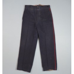 PANTALON TROUPE BLEU A SOUTACHES ROUGE POUR L'INFANTERIE COLONIALE 1900 OU 1931
