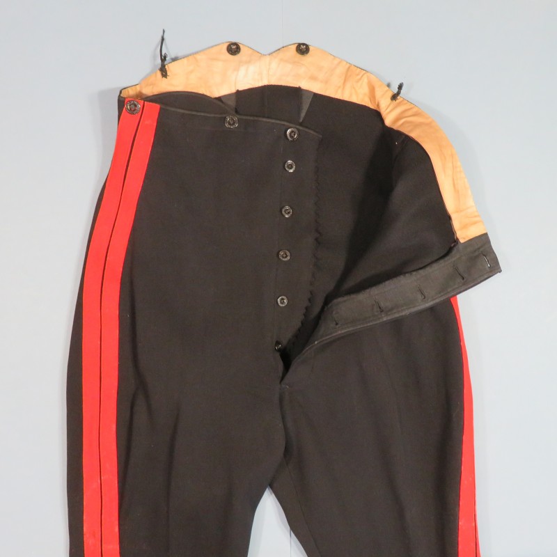 PANTALON D'UNIFORME ANGLAIS FABRICATION ANCIENNE SECOND EMPIRE 1900 BRITISH ROOSERS UNIFORM 1860