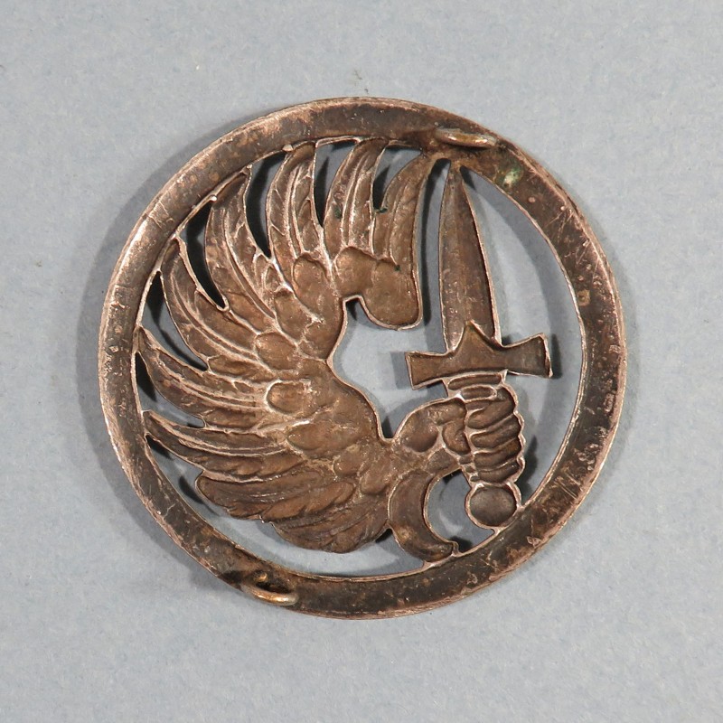 INSIGNE DE BERET PARACHUTISTE FABRICATION MOURGEON ANNEES 1950 TAP INDOCHINE ALGERIE