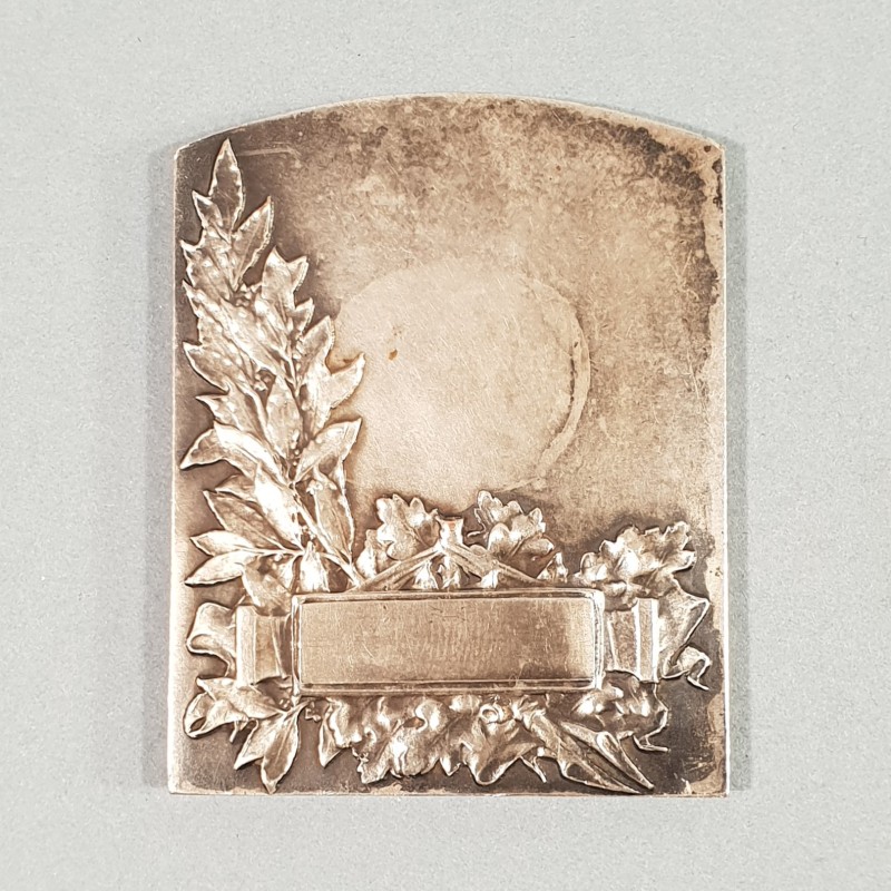 MEDAILLE DE LA FEDERATION NATIONALE DES SOCIETES DE NATATION ET DE SAUVETAGE VERS 1900 GRAVEUR R. BRANGIER EN BRONZE ARGENTE