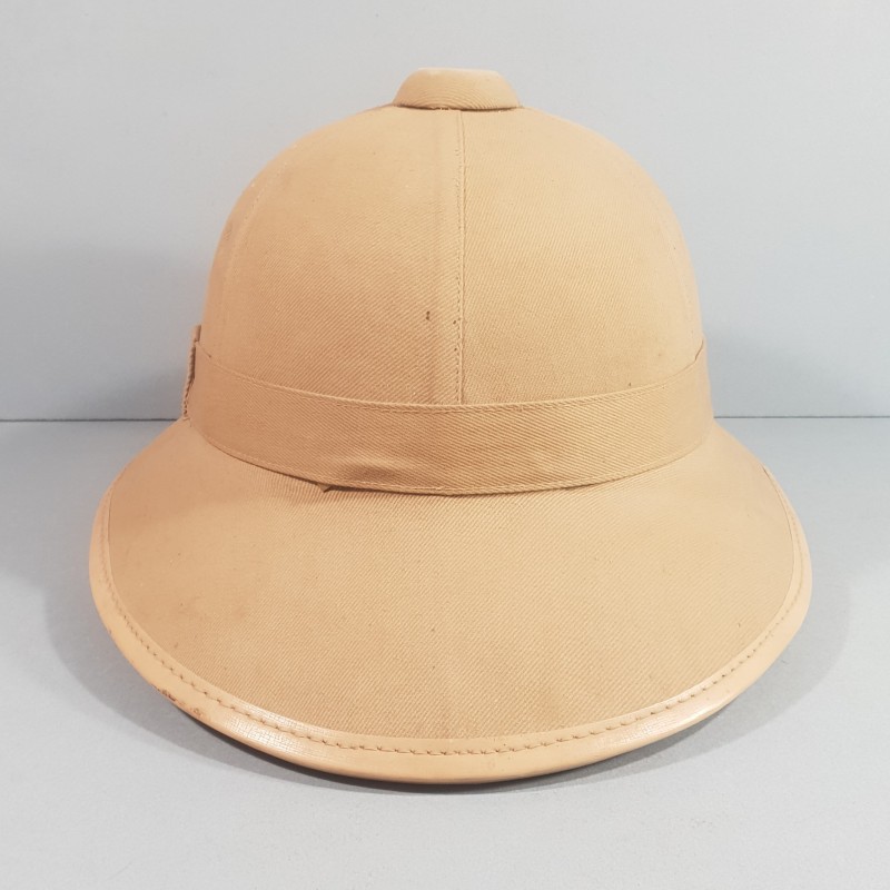 CASQUE COLONIAL GENDARMERIE MODELE 1931 FABRICATION ANNEES 1950 GRENADE ARGENTEE GENDARMERIE COLONIALE